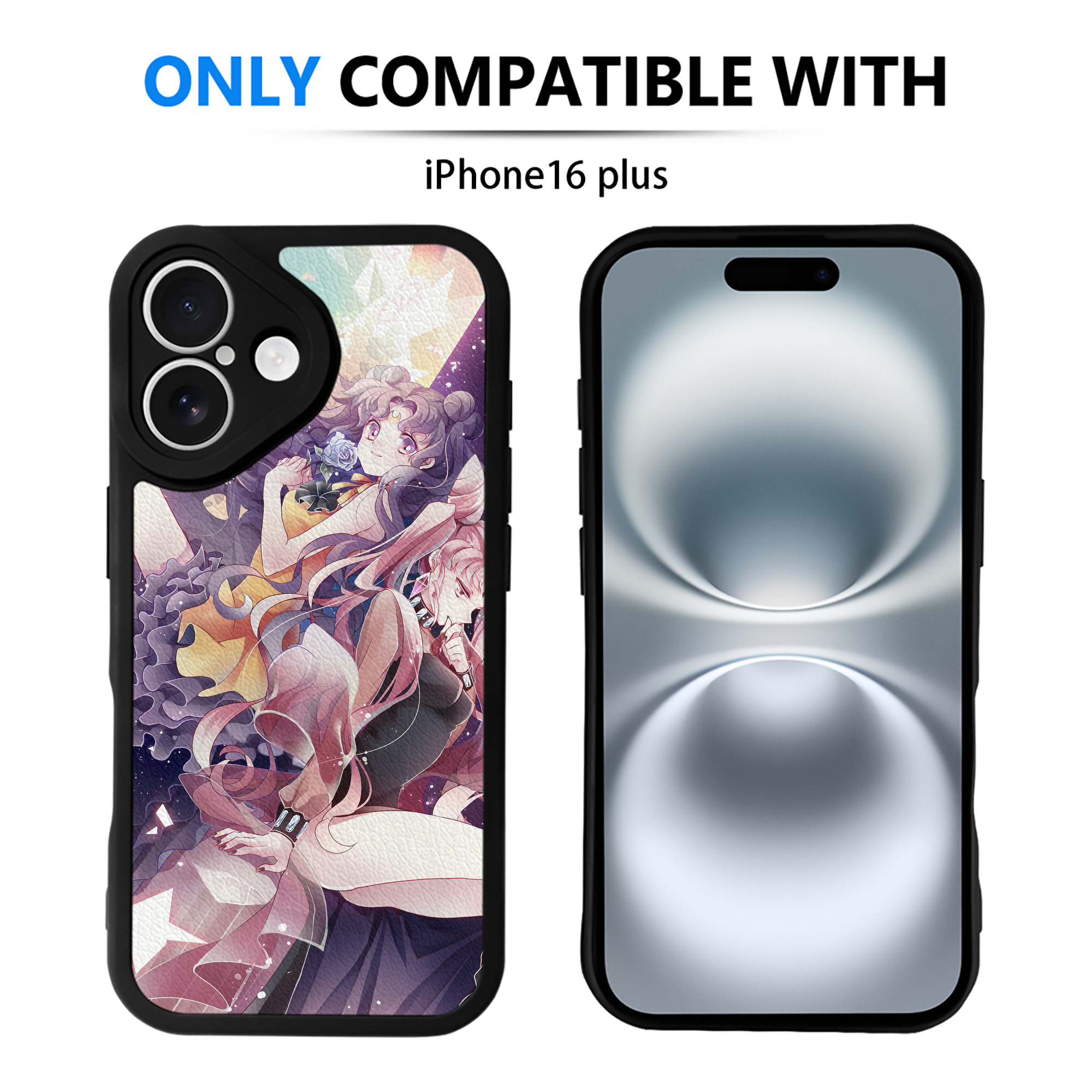 （画像用） 美少女戦士セーラームーン Sailor Moon 【iPhone 16シリーズ対応】シリコンスマホケース（レザー調） 材質：シリコン